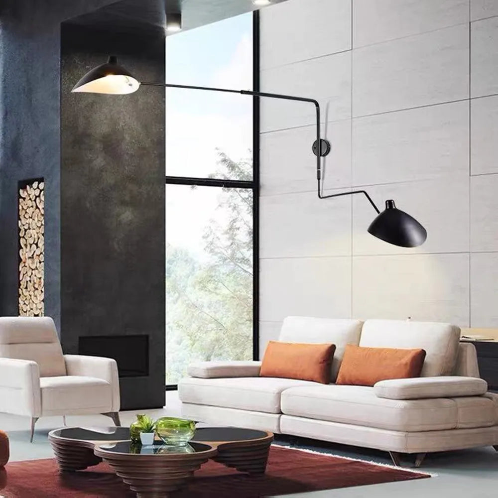 DecorBites™ Black Serge Mouille Wall Lamp: Nordic Design, Creative Living Room Decor