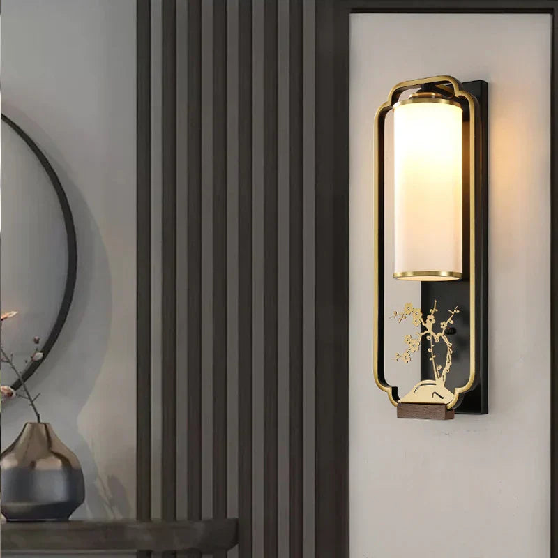 DecorBites™ Elegant Iron Glass Wall Sconce for Living Room Bedroom TV Background