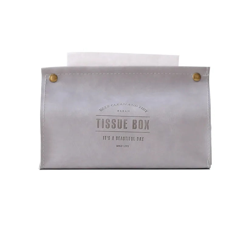 DecorBites™ Leather Tissue Box Holder - Nordic Style Decor Storage Case