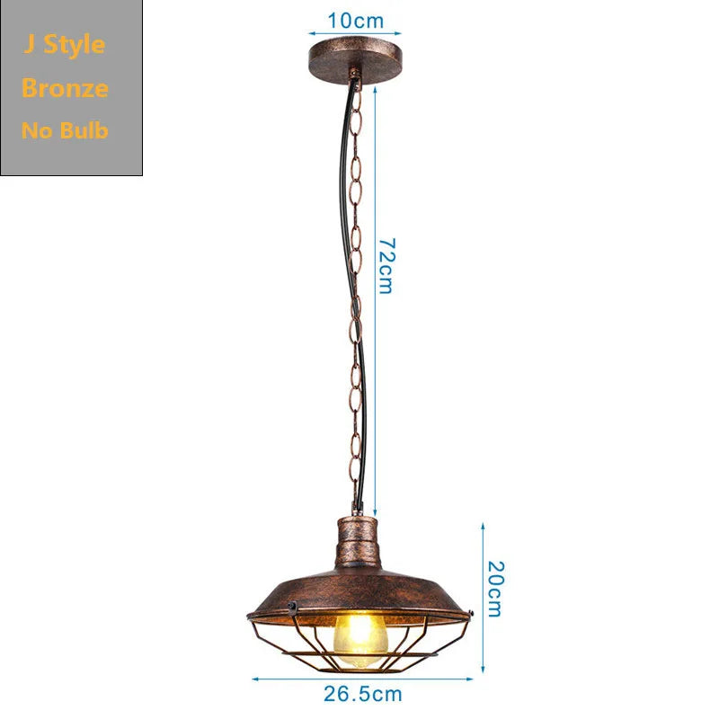 DecorBites™ Black Industrial Pendant Light for Kitchen Island Bar Farmhouse Decor