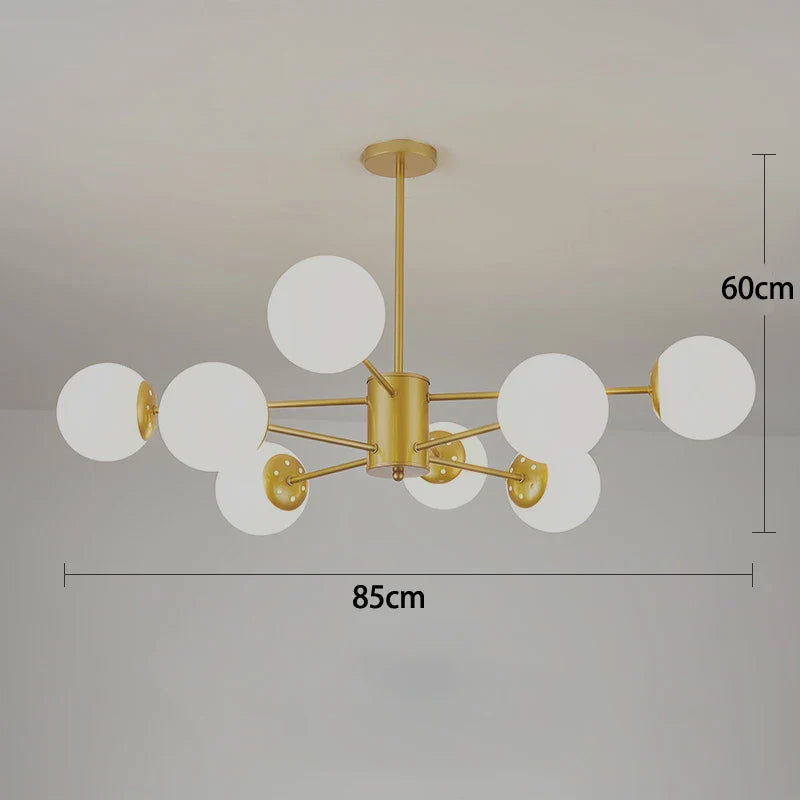 DecorBites™ Black/Gold Glass Pendant Light for Living Room Bedroom Restaurant