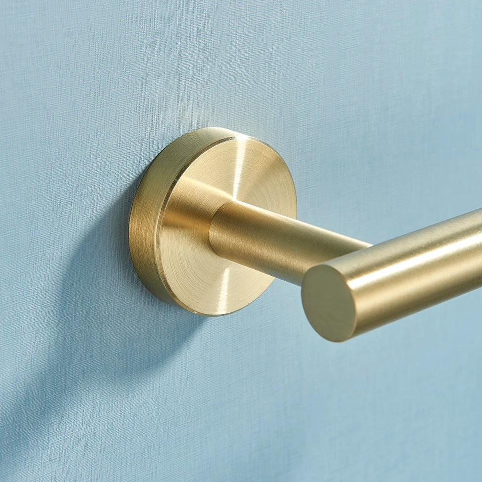 DecorBites™ Bathroom Hardware Set: Towel Bar, Robe Hook, Rack, Shelf, Tissue Holder, Hook
