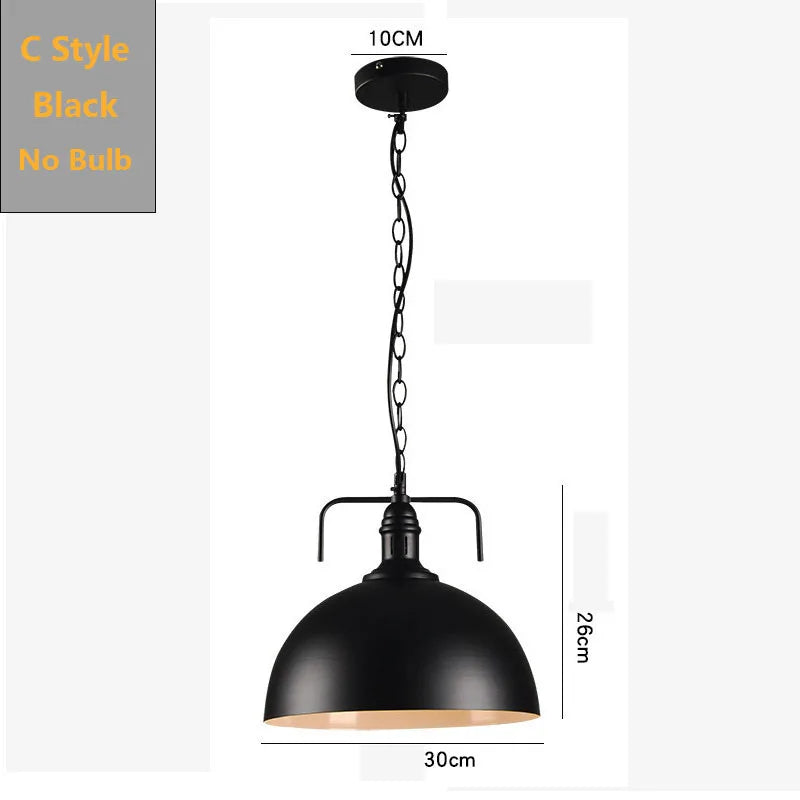 DecorBites™ Black Industrial Pendant Light for Kitchen Island Bar Farmhouse Decor
