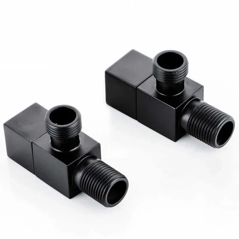 DecorBites™ Brus Gold Corner Valve, Stainless Steel Black Angle Valve for Bathroom Tap