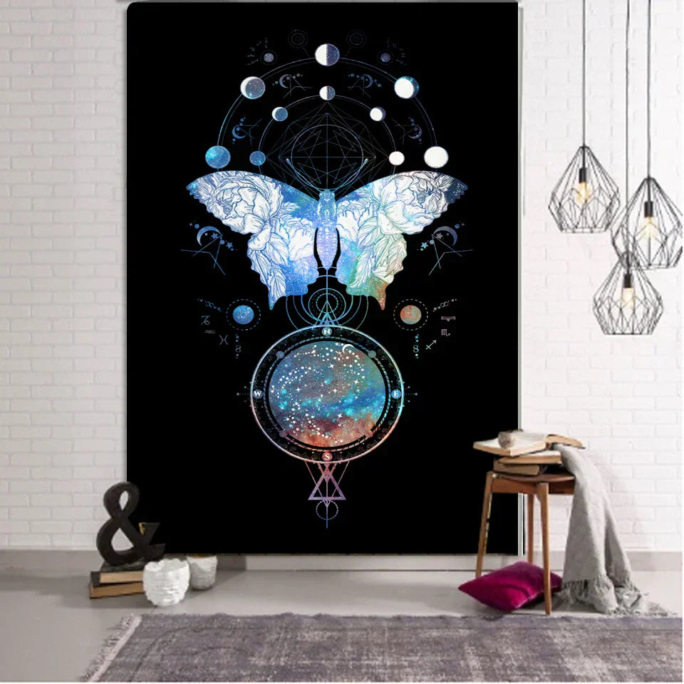 DecorBites™ Boho Mandala Tapestry Wall Hanging Beach Mat for Psychedelic Home Decor