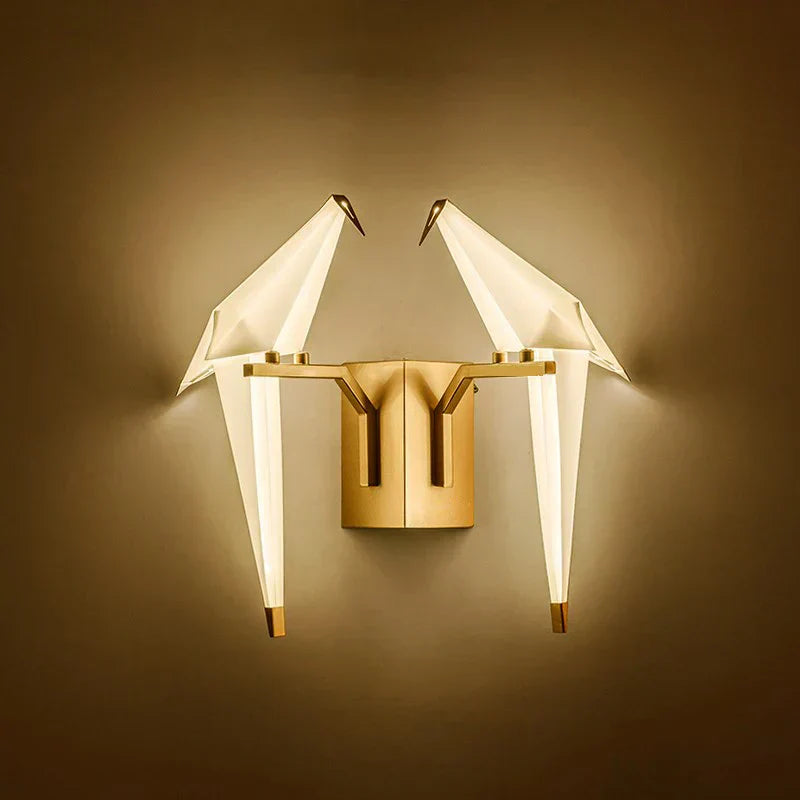 DecorBites™ Love Bird LED Wall Sconce Iron Acryl Wall Light for Bedroom Corridor