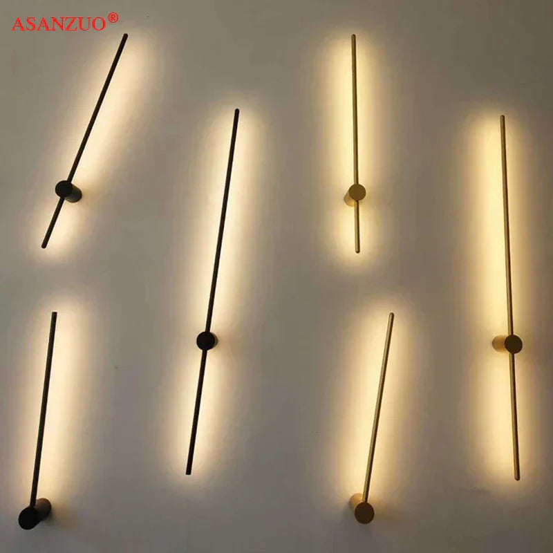 DecorBites™ Black Gold Aluminum LED Wall Sconce, Modern Home Decor for Living Room, Bedroom