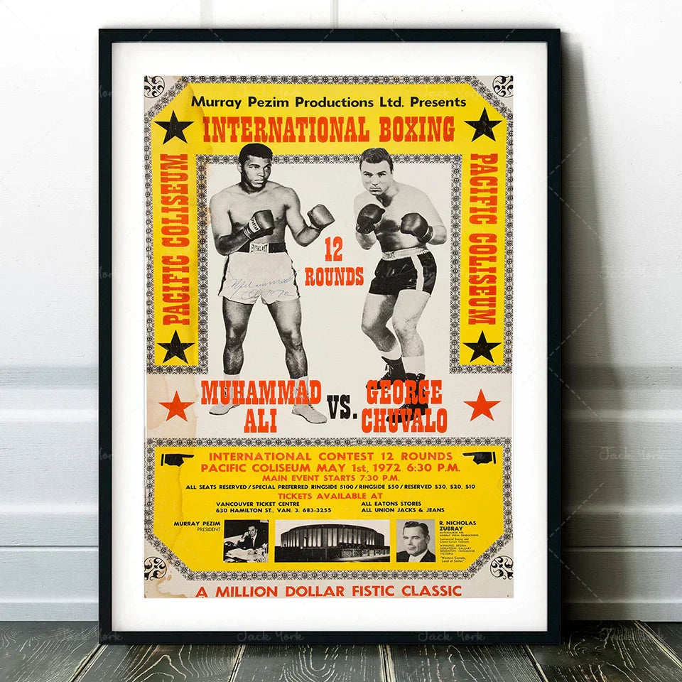 DecorBites™ Boxing Photo Print - Croke Park Fight Poster Wall Art - Dublin, 1972