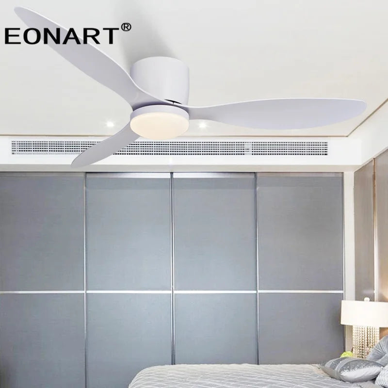 DecorBites™ 52" Black DC Ceiling Fan with LED Light and Remote Control