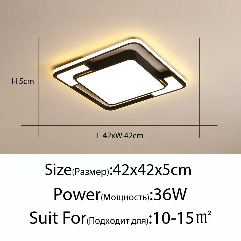 DecorBites™ LED Ceiling Lamps: Modern Dimmable Lighting for Home Decor