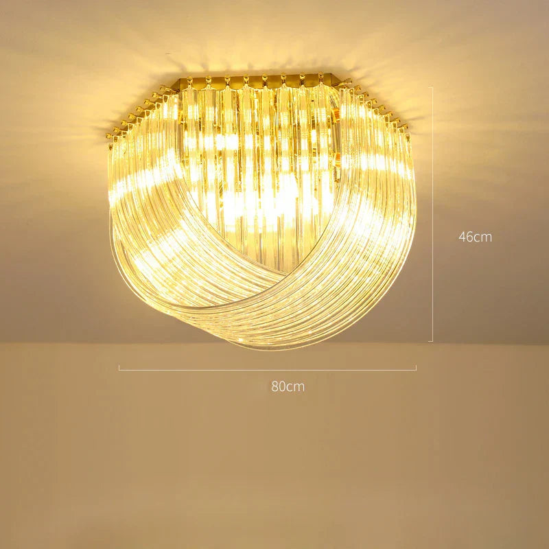 DecorBites™ LED Postmodern Gold Silver Chandelier Lighting for Foyer