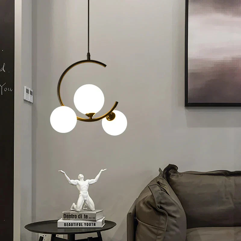 DecorBites™ Glass Ball Pendant Light | Modern Nordic G9 LED Lamp for Living Room & Bedroom