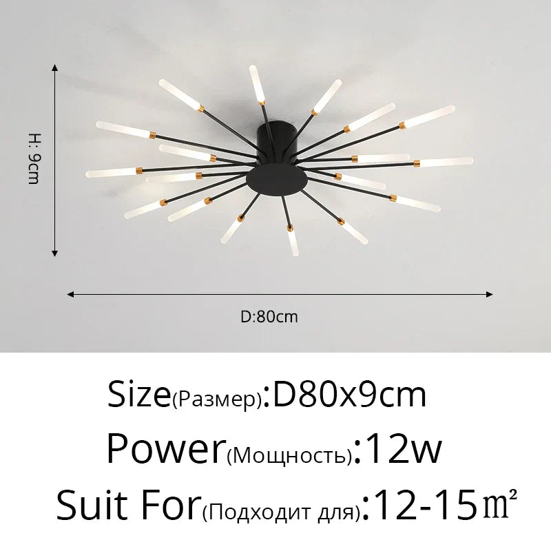 DecorBites™ LED Acrylic Ceiling Light Fixture for Bedroom Hall Living Room Kids, Modern Luster