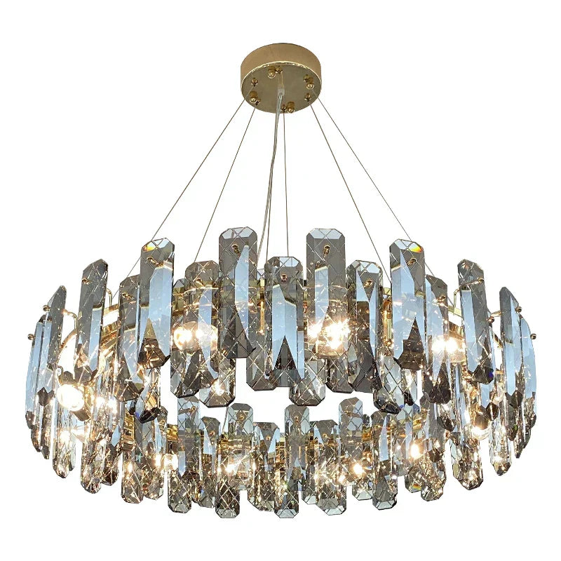 DecorBites™ Crystal LED Chandelier for Elegant Living Room, Dining, Bedroom, Kitchen