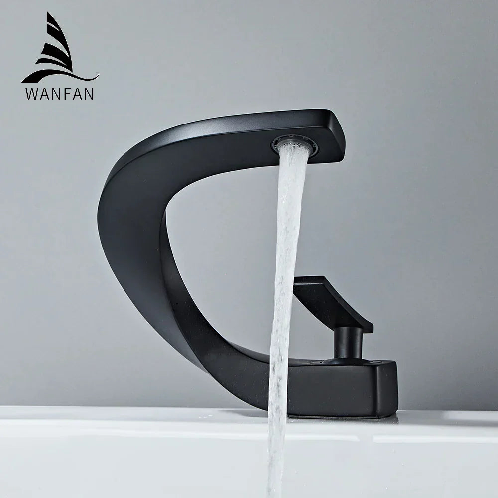 DecorBites™ Basin Faucet Modern Brass Mixer Tap for Elegant Bathroom, Single Handle