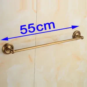 DecorBites™ Brass Single Towel Bar in Antique Finish for Stylish Bathroom Décor