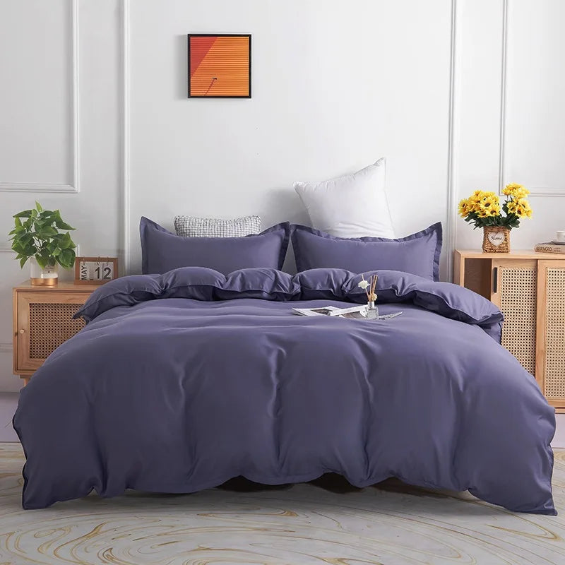 DecorBites™ Light Gray Luxury Duvet Cover Set with Sheet Pillowcases