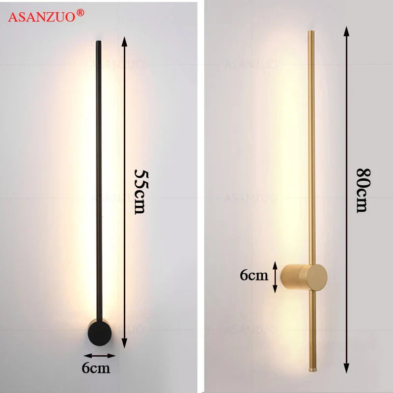 DecorBites™ Black Gold Aluminum LED Wall Sconce, Modern Home Decor for Living Room, Bedroom
