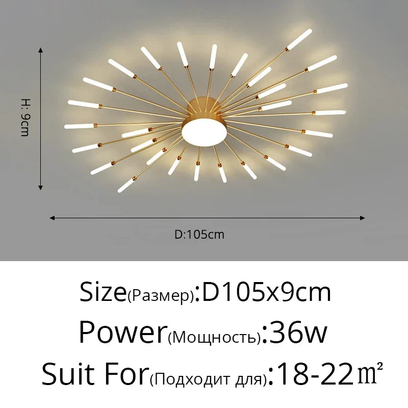 DecorBites™ LED Acrylic Ceiling Light Fixture for Bedroom Hall Living Room Kids, Modern Luster