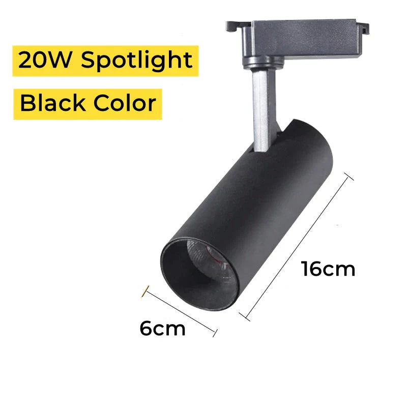 DecorBites™ LED Track Lamps: Modern 20/30W Ceiling Rail Floodlight for Living Room, Store Lighting