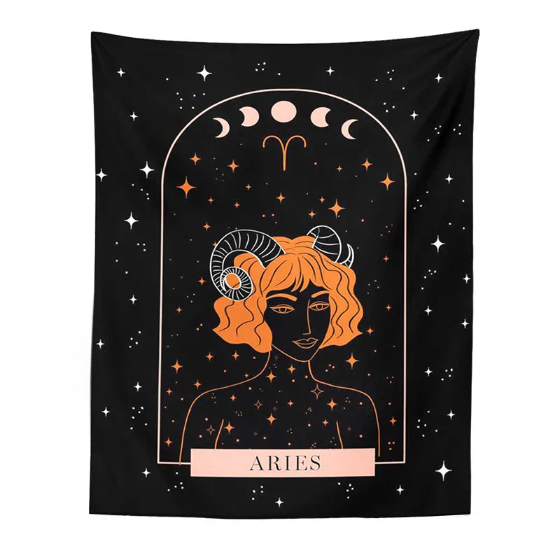 DecorBites™ Celestial Constellation Tapestry Moon Phase Wall Hanging for Unique Home Décor
