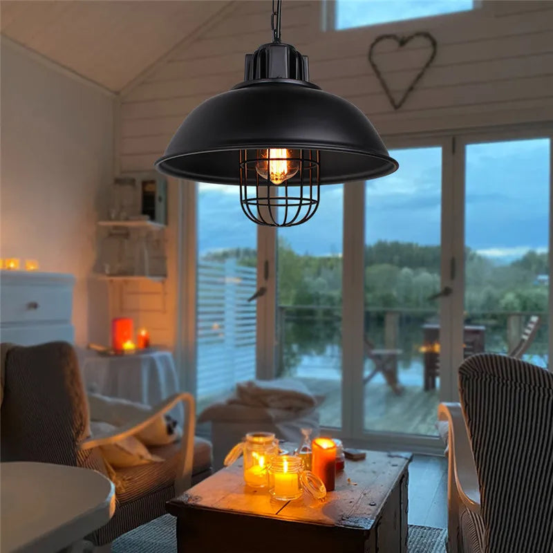 DecorBites™ Black Industrial Pendant Light for Kitchen Island Bar Farmhouse Decor