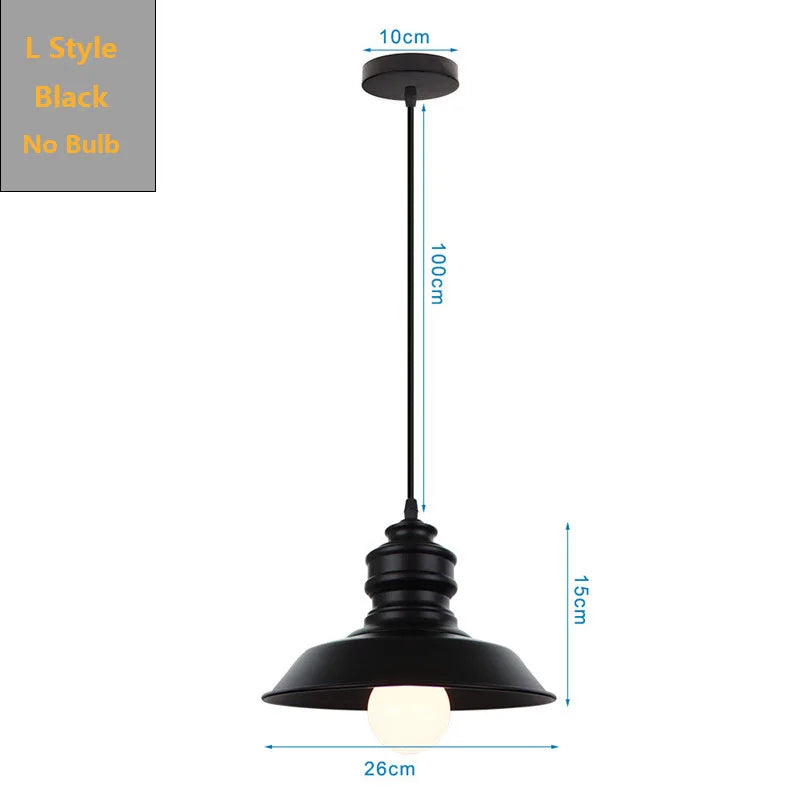 DecorBites™ Black Industrial Pendant Light for Kitchen Island Bar Farmhouse Decor