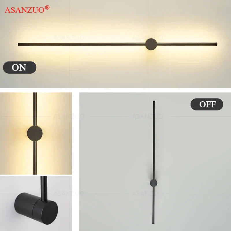 DecorBites™ Black Gold Aluminum LED Wall Sconce, Modern Home Decor for Living Room, Bedroom