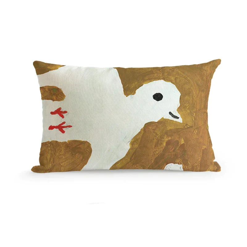 DecorBites™ Cute Dog Printed Designer Throw Pillow Cover for Living Room Sofa Decor