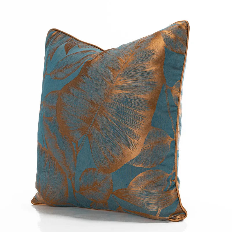 DecorBites™ Banana Tree Leaves Jacquard Cushion Cover 50x50cm