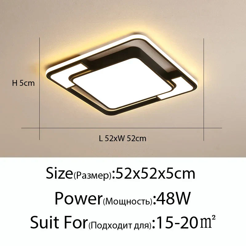 DecorBites™ Iron Body Modern Chandelier Lighting with Remote Control