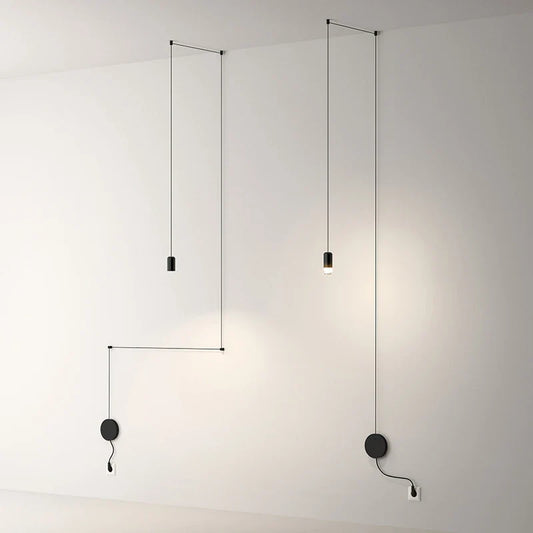 DecorBites™ Black Minimalist LED Wall Lamp for Bedroom and Living Room
