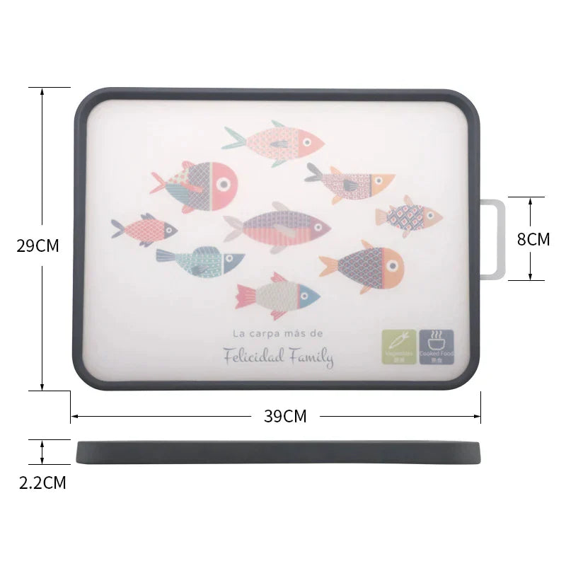 DecorBites™ Dual-Use Cutting Board: Food Grade PP Chopping Block for Kitchen, Non-Slip & Easy Clean.