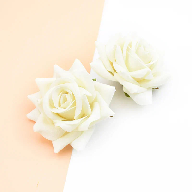 DecorBites™ 7cm Rose Heads: Wedding Décor, Scrapbooking, Headwear, Autumn Home Decoration