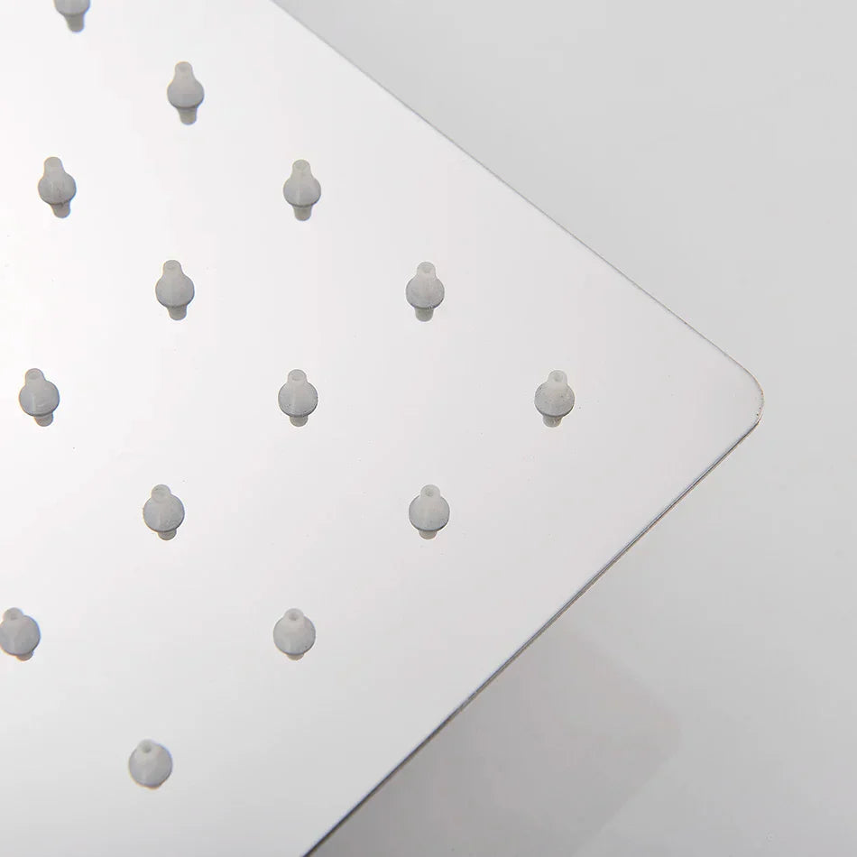 DecorBites™ 20 Inch Luxury Chrome Square Shower Head Stainless Steel Ultrathin Rainfall Head