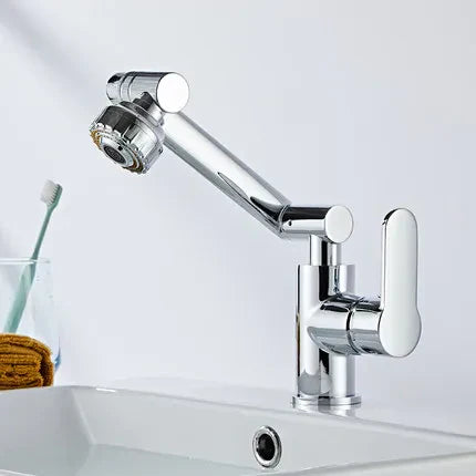 DecorBites™ Gold and Black Bathroom Faucet with Hot Cold Water Mixer - Deck Mounted