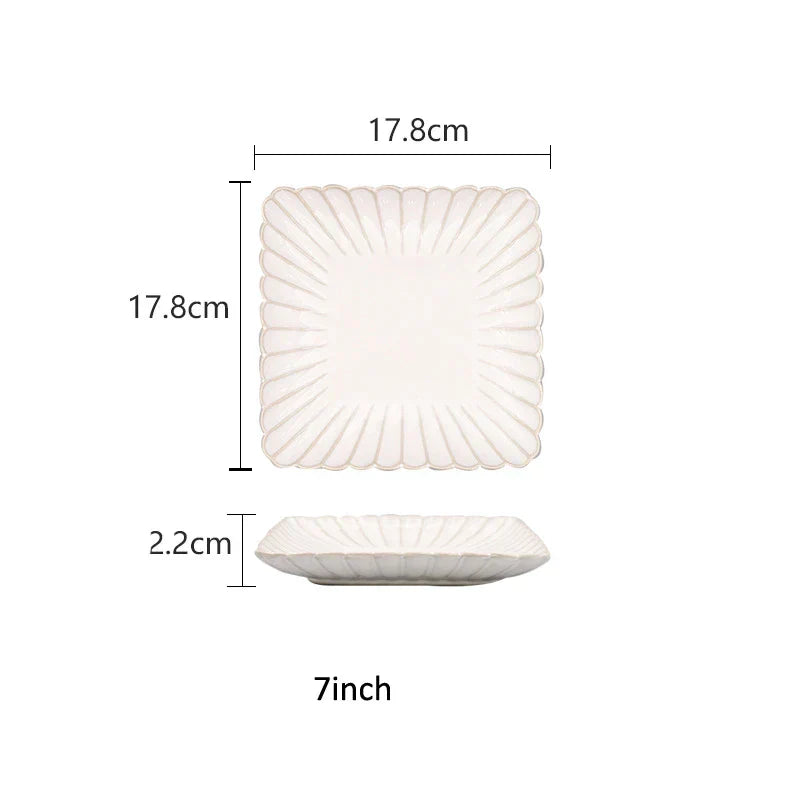 DecorBites™ Ceramic White Glaze Dinnerware Set