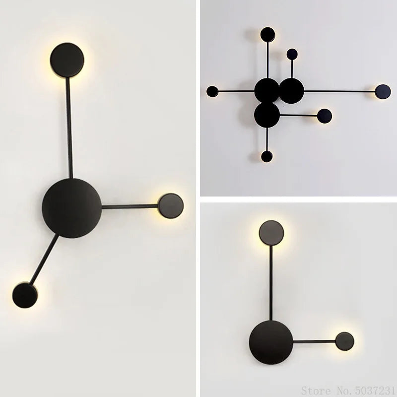 DecorBites™ Geometric LED Wall Lamp: Modern Hotel Living Room Sconce, Bedroom Light Fixture