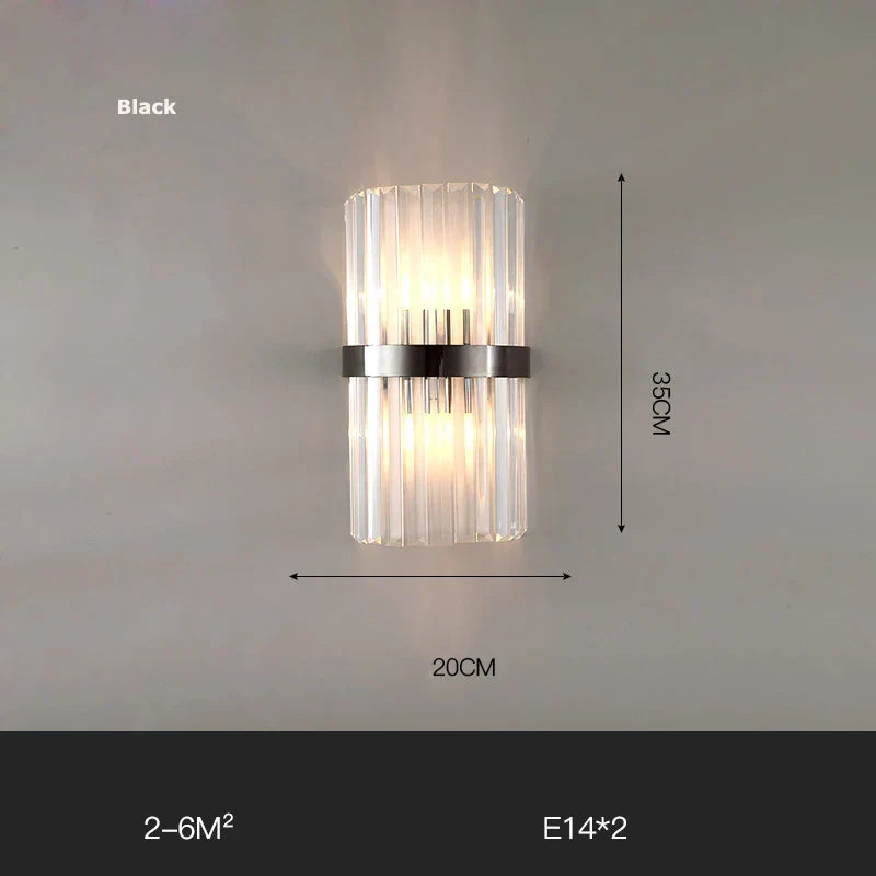 DecorBites™ Gold Black LED Wall Sconce Light for Bedroom Corridor