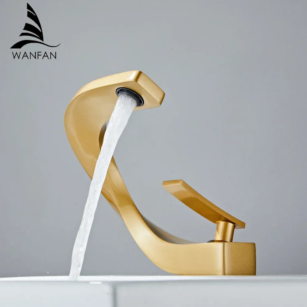 DecorBites™ Basin Faucet Modern Brass Mixer Tap for Elegant Bathroom, Single Handle