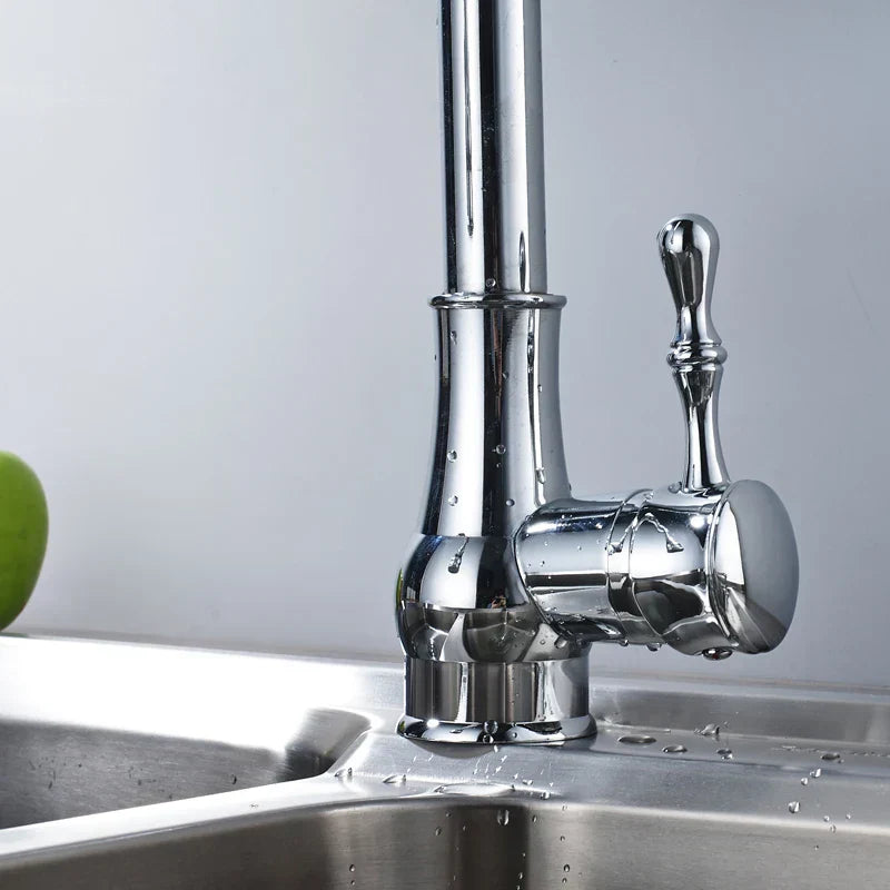 DecorBites™ Kitchen Faucet: Oil Rubbed Bronze Finish, 360° Rotating Hot Cold Mixer Tap