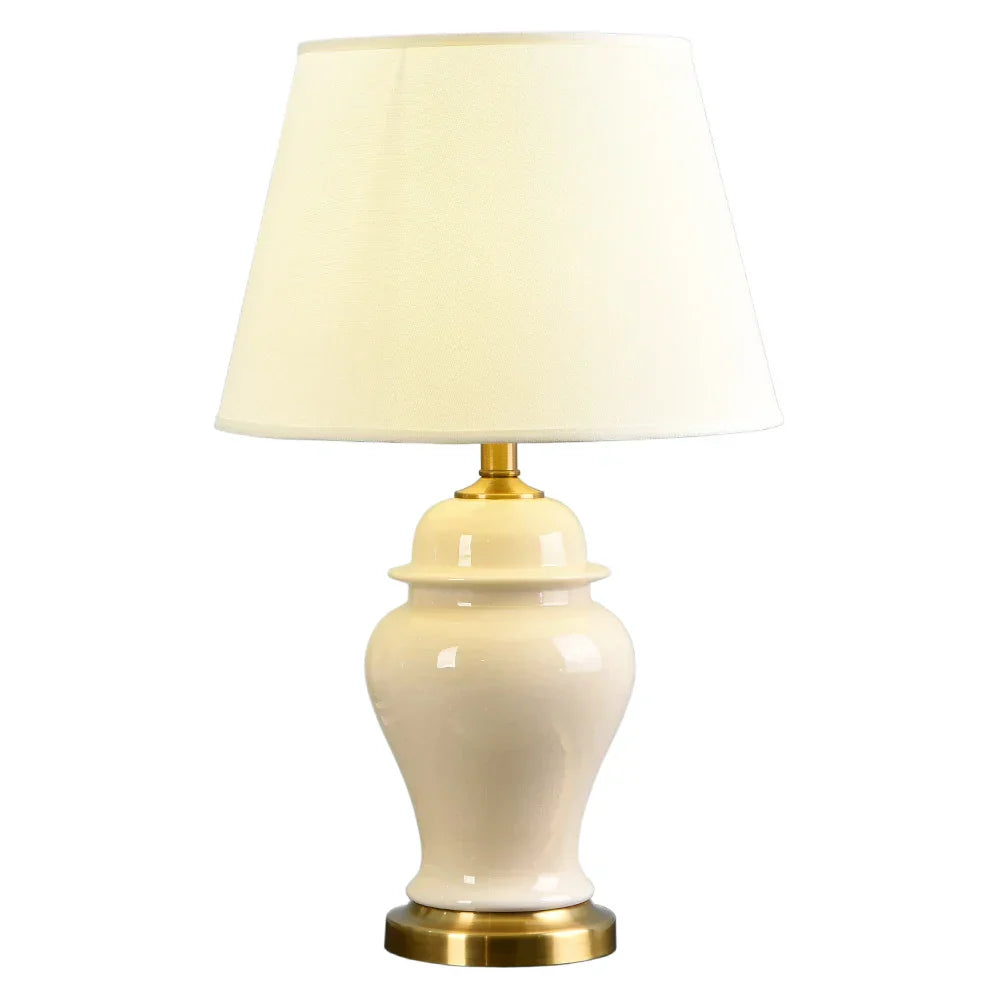 DecorBites™ Chinese Ceramic Table Lamps Living Room Bedroom E27 Bulb Bedside Home Decor