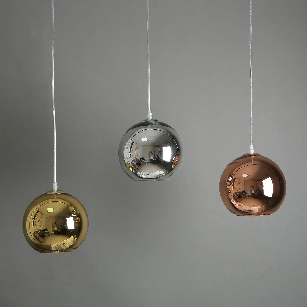 DecorBites™ Glass Bubble Ball LED Pendant Lights for Living Room, Kitchen, and Dining Room