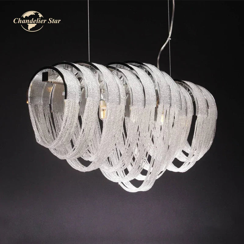DecorBites™ Crystal Circle LED Tassel Chandelier: Modern Luxury Pendant Hanging Light Fixture for Bedroom and Living Room