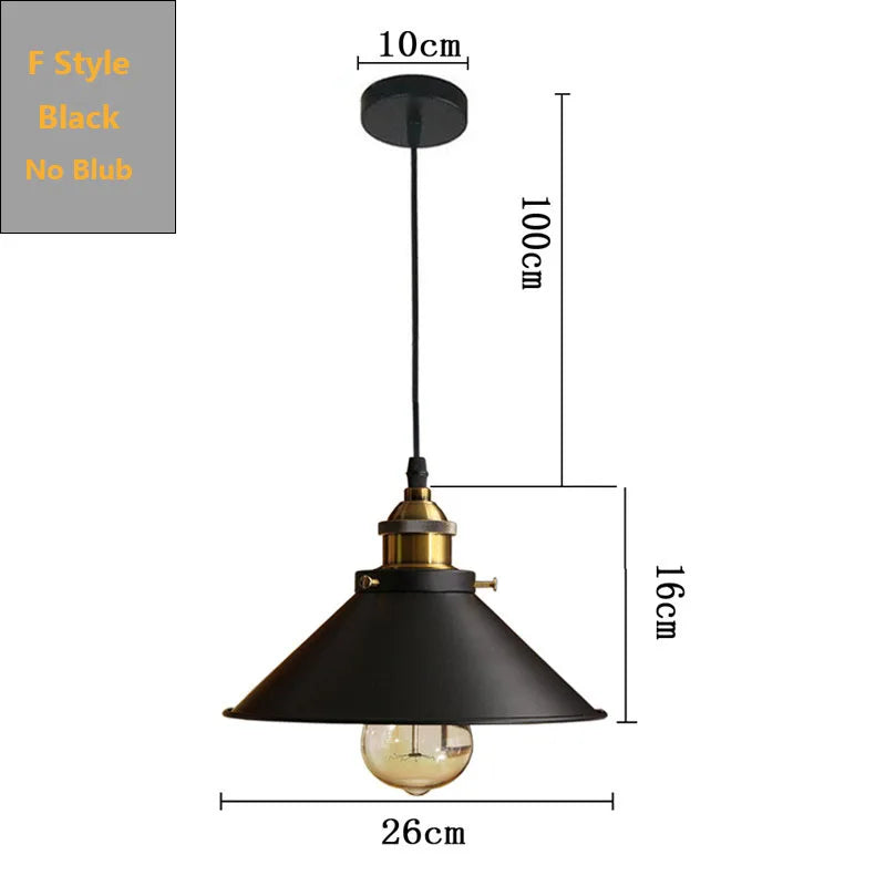 DecorBites™ Black Industrial Pendant Light for Kitchen Island Bar Farmhouse Decor