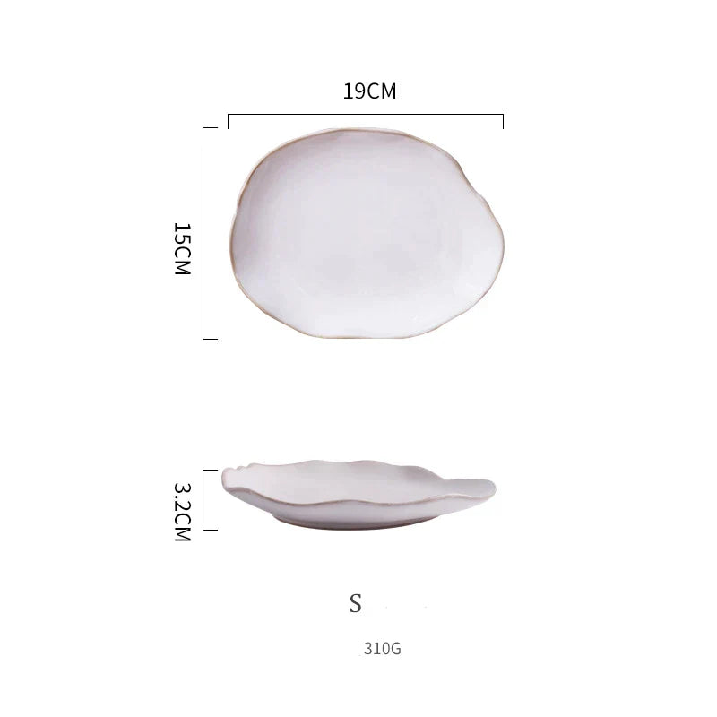 DecorBites™ Ceramic Dinner Plate Set - Premium Quality Round Plates for Restaurants and Home Use
