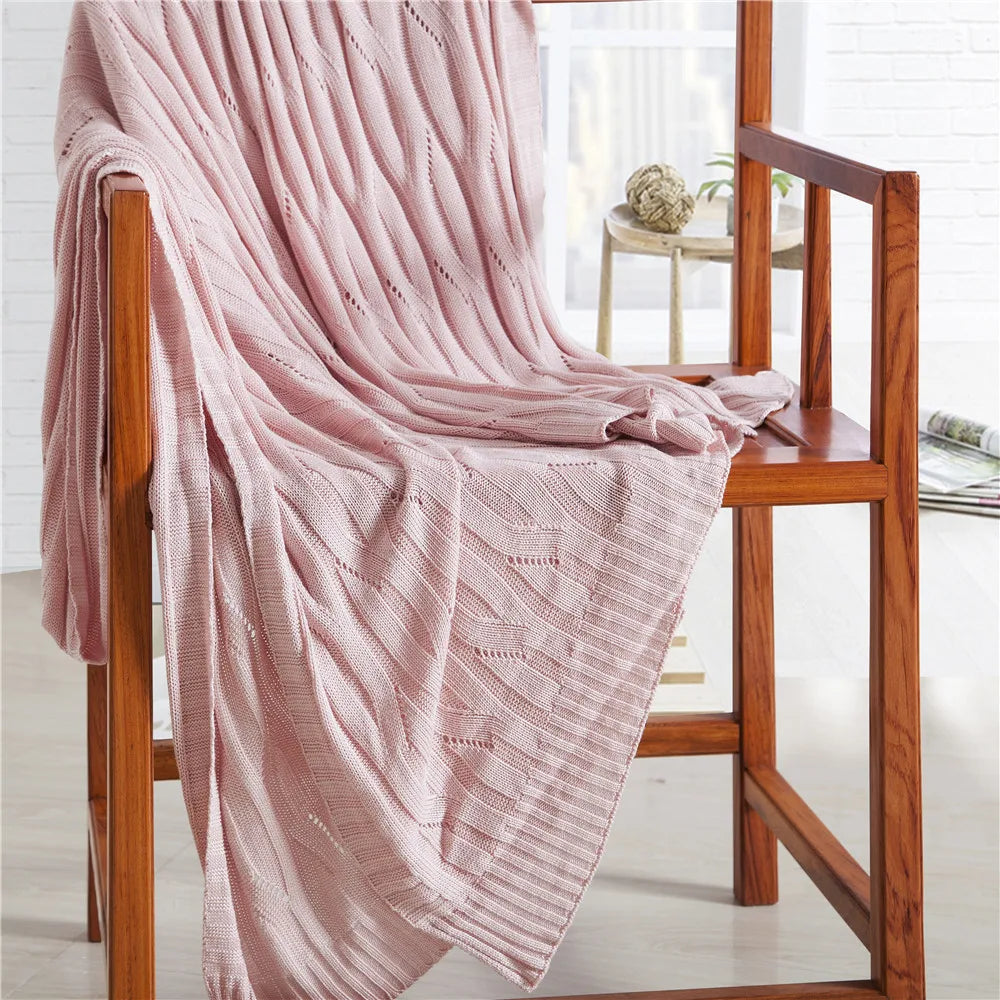 DecorBites™ Bamboo Knitted Cooling Blanket - Queen Size