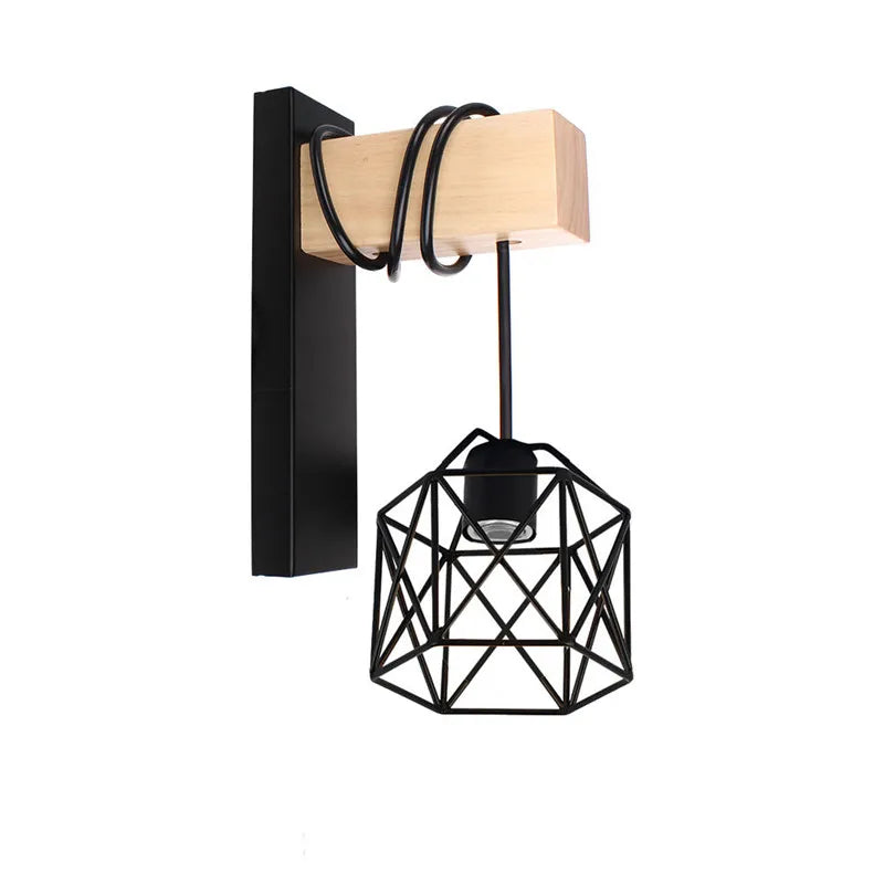 DecorBites™ Artistic Metal Iron Wall Lamp for Bedroom Livingroom Restaurant Bar Sconce