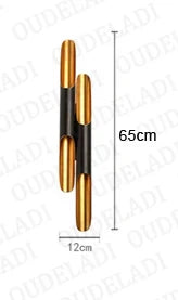 DecorBites™ Black Gold Aluminum Tube Wall Sconce for Bedroom Living Room Decor