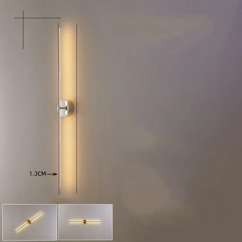 DecorBites™ Gold Geometric Wall Lamp for Living Room, Bedroom, and Hotel Aisle
